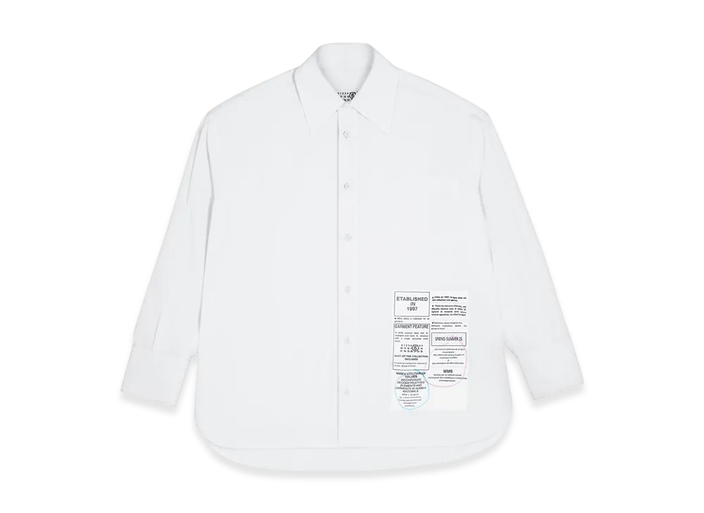 MM6 Maison Margiela Men's Newspaper Print Shirt "White"