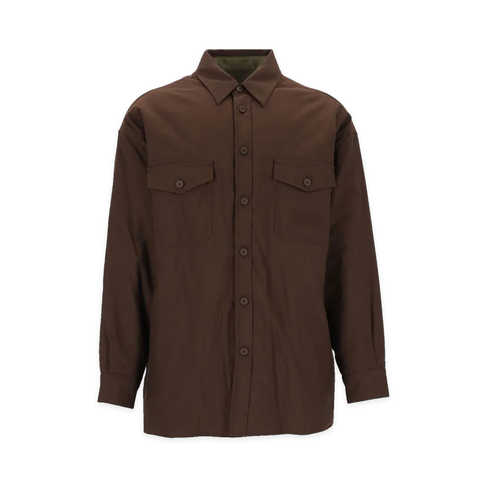 MM6 Maison Margiela Long-Sleeved Shirt "Brown"