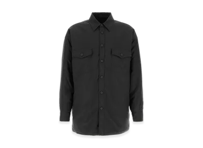 MM6 Maison Margiela Cotton and Wool Reversible Shirt "Black"