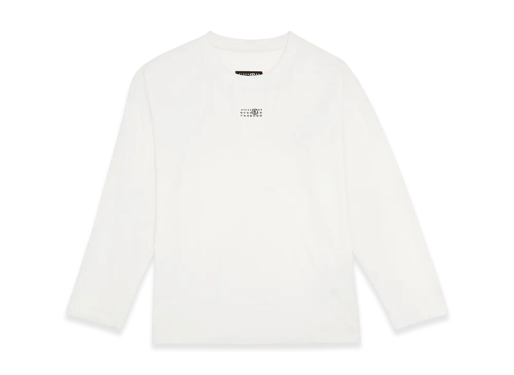 MM6 Maison Margiela Men's Long Sleeve Numeric Signature T-Shirt "White"