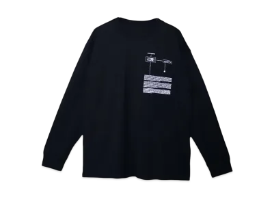 MM6 Maison Margiela Women's Cotton Jersey Long Sleeve T-Shirt "Black"