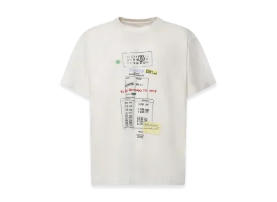 MM6 Maison Margiela Printed Cotton T-Shirt "Beige"