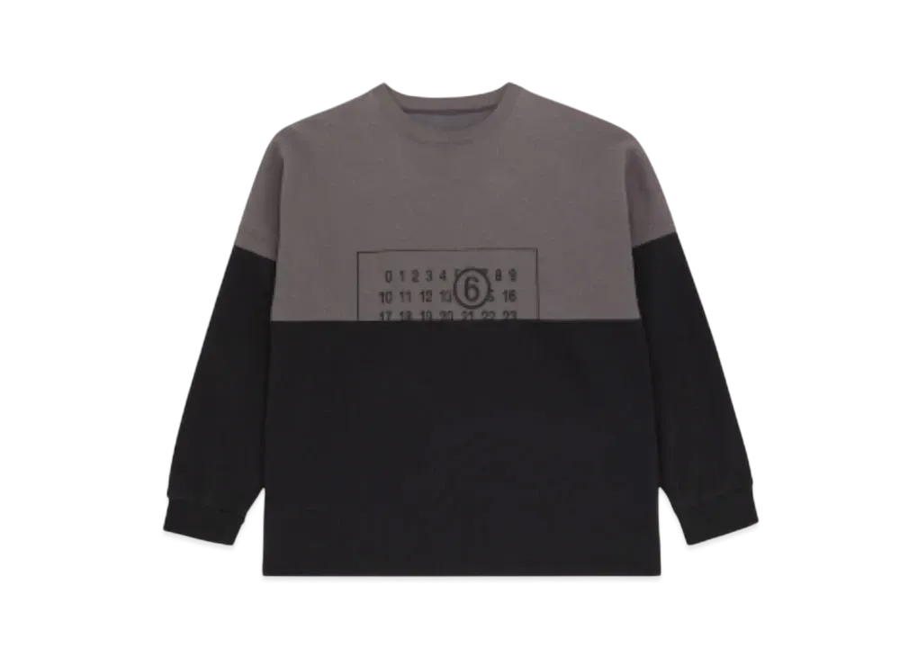 MM6 Maison Margiela Women's Numbers Sweatshirt "Black/Grey"