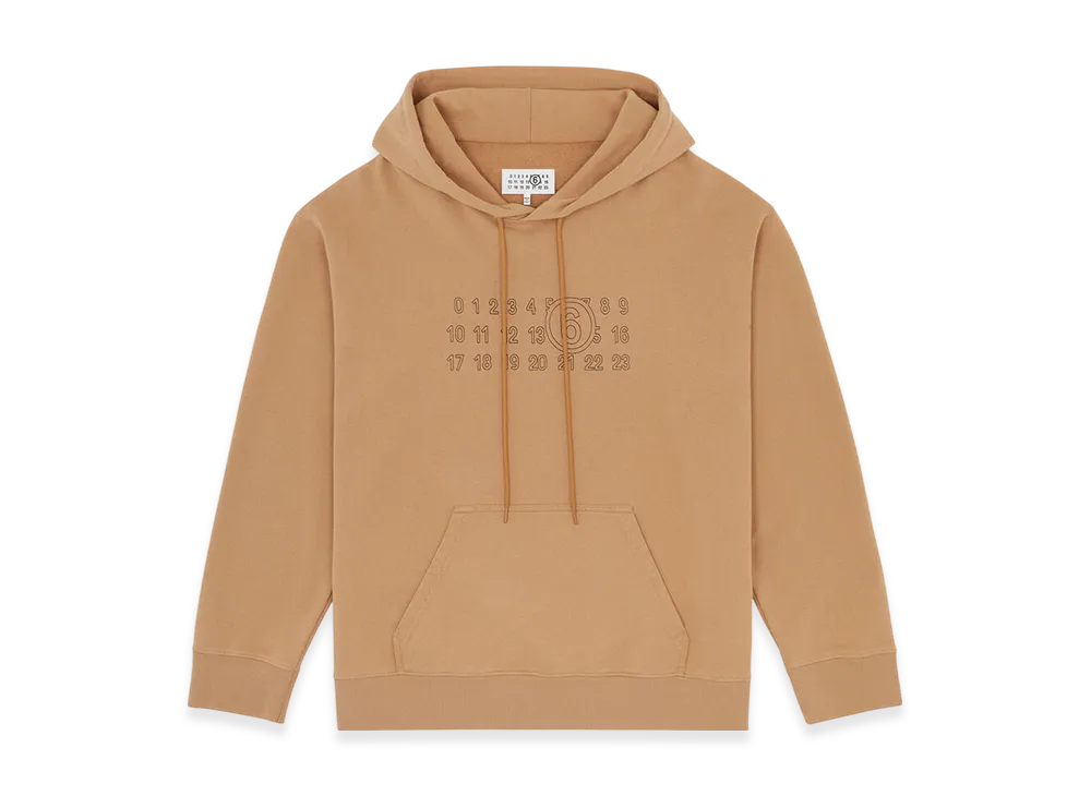 MM6 Maison Margiela Men's Numbering Sweatshirt "Ocher"