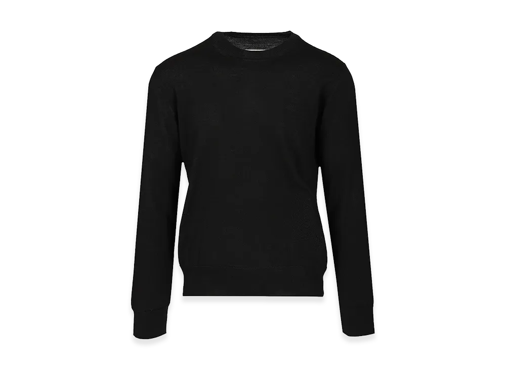 MM6 Maison Margiela Crewneck Sweater With Patches "Black"