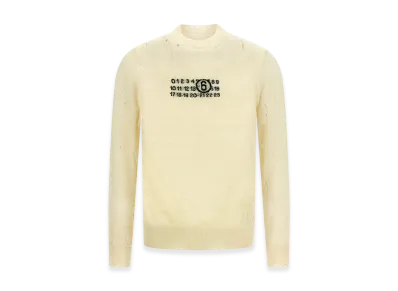 MM6 Maison Margiela Numeric Signature Sweater "Beige"