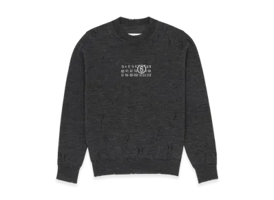 MM6 Maison Margiela Men's Numbering Knit "Dark Gray"