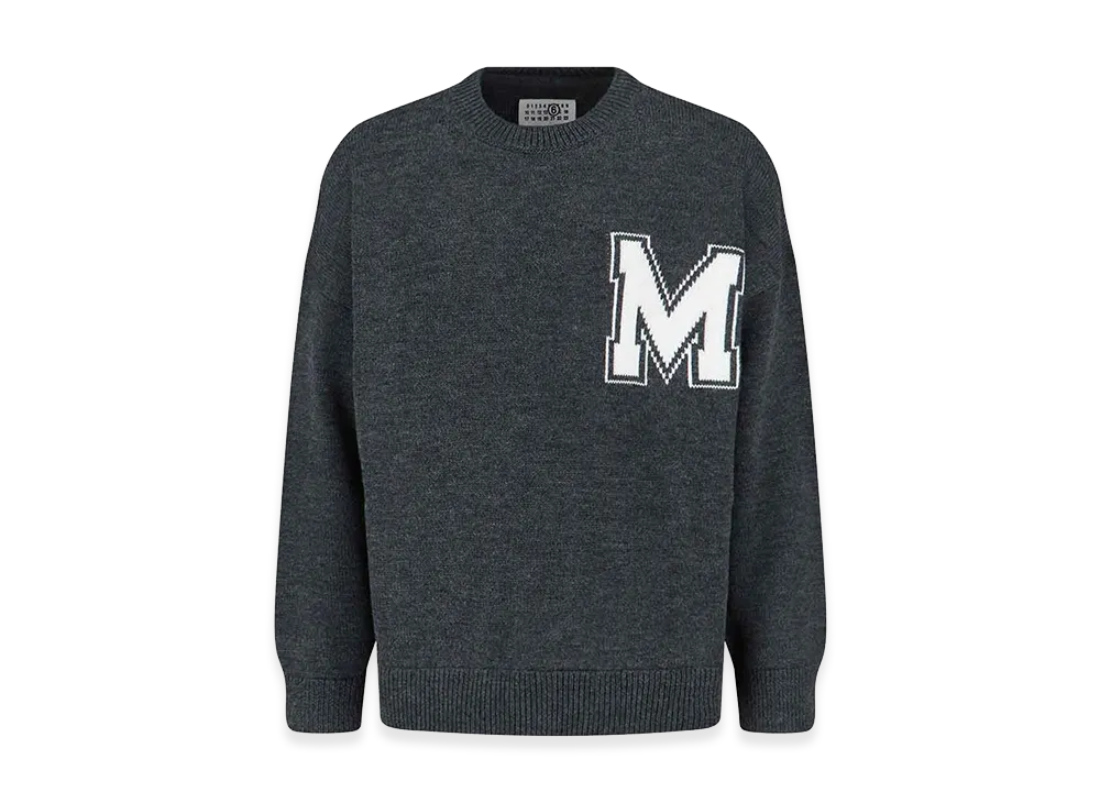 MM6 Maison Margiela Two-In-One College-Style Sweater "Gray"