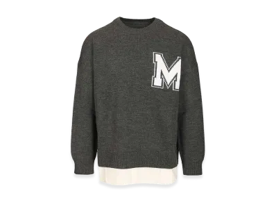 MM6 Maison Margiela Two-In-One College-Style Sweater "Grey"