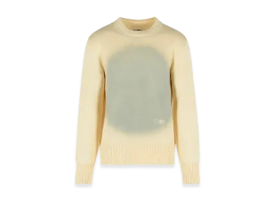 MM6 Maison Margiela Knitwear Crew-Neck With Gray Print "Yellow"