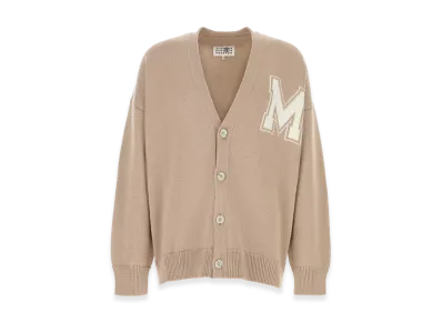 MM6 Maison Margiela Beige Wool And Acrylic Cardigan "Beige/Tan"