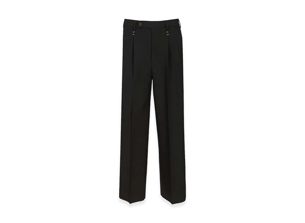 MM6 Maison Margiela Wool Trousers With Staples "Black"