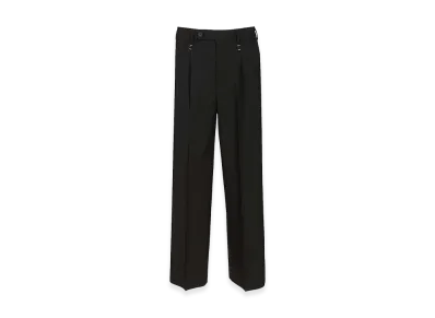 MM6 Maison Margiela Wool Trousers With Staples "Black"
