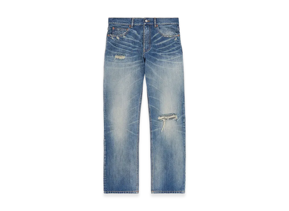 MM6 Maison Margiela Men's Distressed 5-Pocket Jeans "Blue"