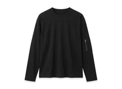 MM6 Maison Margiela Gabardine Pocket Long Sleeve T-Shirt "Black"