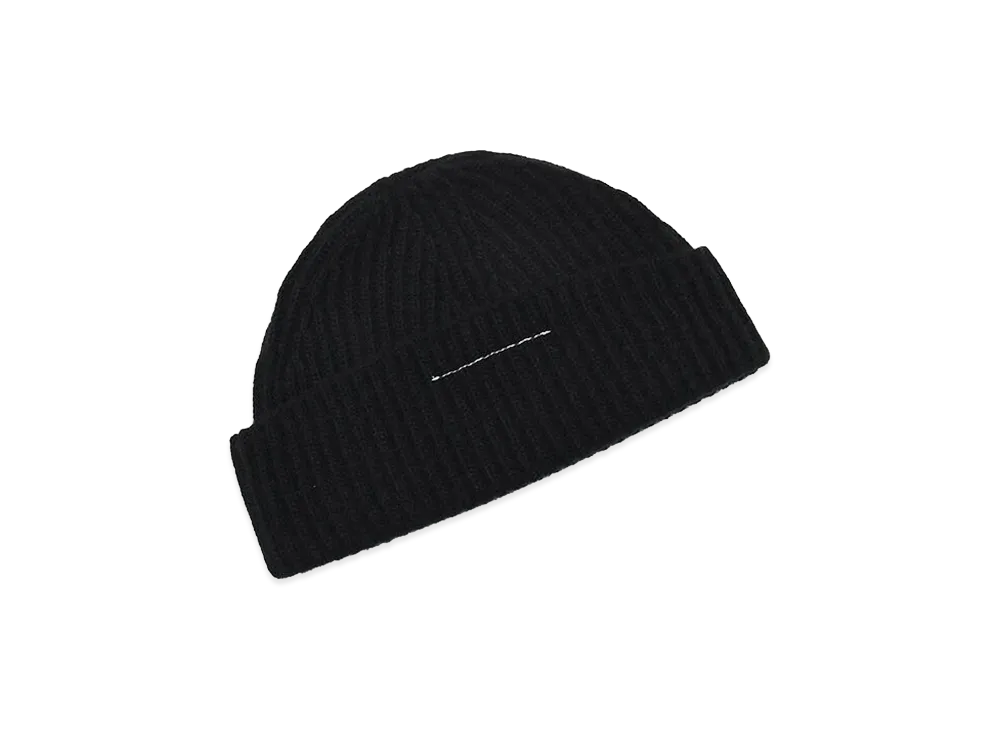 MM6 Maison Margiela Ribbed Beanie "Black"