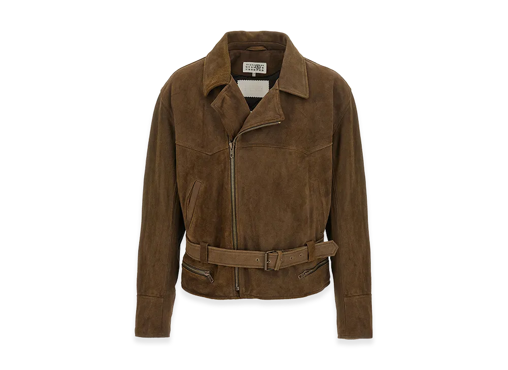 MM6 Maison Margiela Biker Jacket "Brown"
