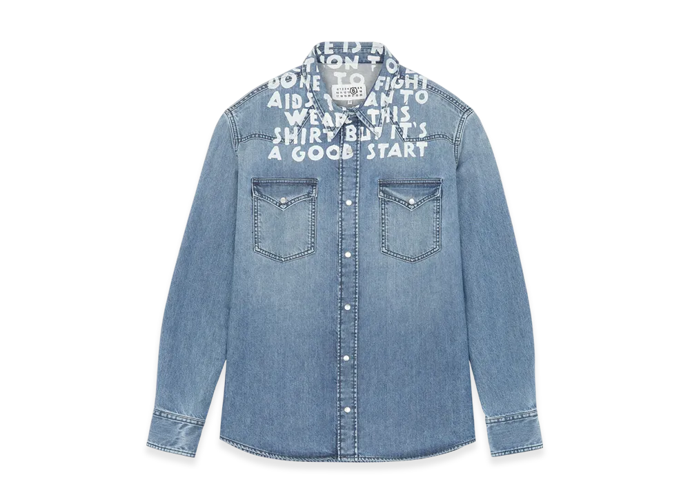 MM6 Maison Margiela Men's SIDA Denim Shirt "Light Blue"