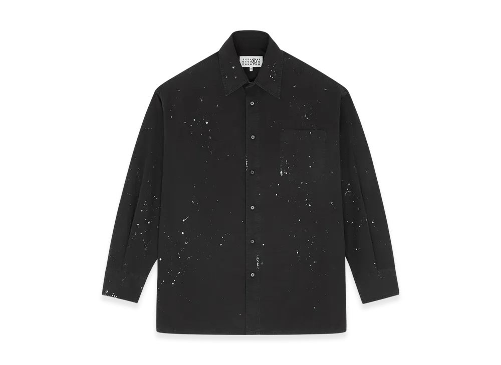 MM6 Maison Margiela Men's Paint Residue Shirt "Black"