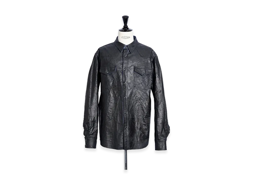 MM6 Maison Margiela Coating Denim Shirts "Black"
