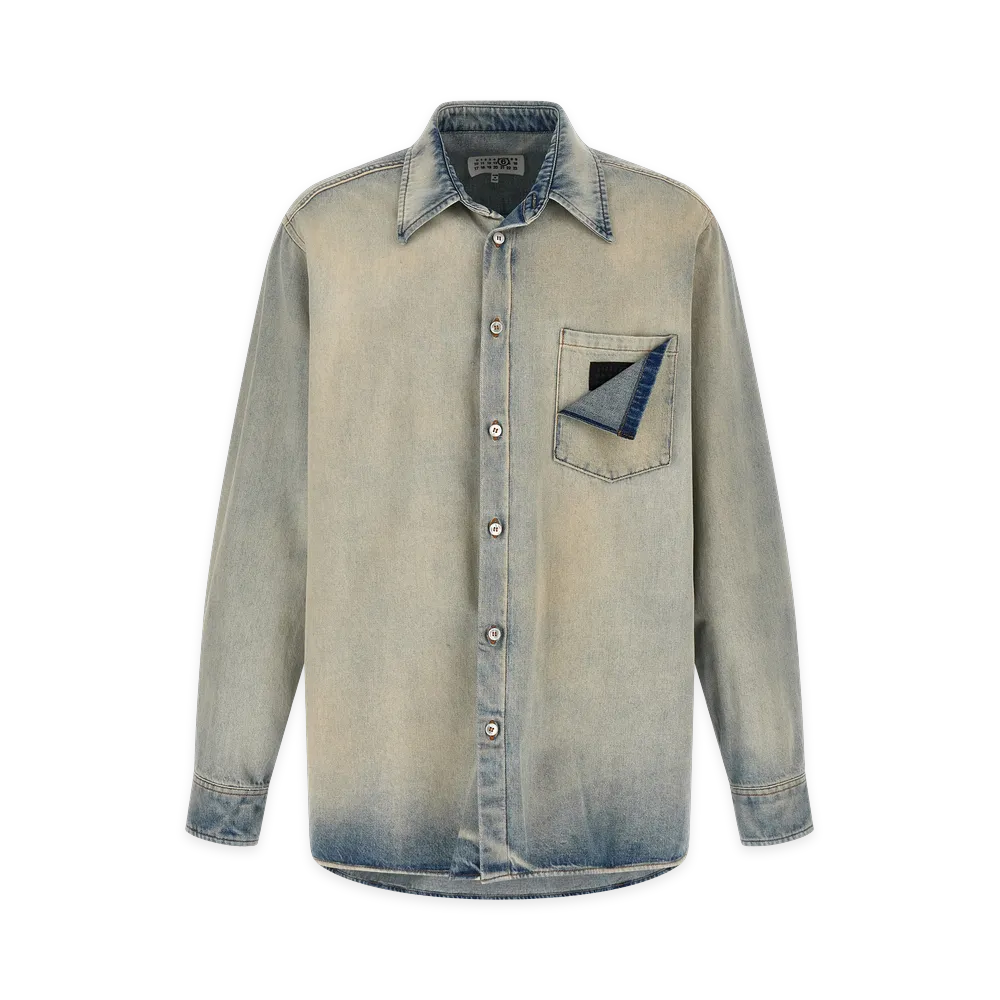 MM6 Maison Margiela Numeric Signature MM6 Denim Shirt "Light Blue"