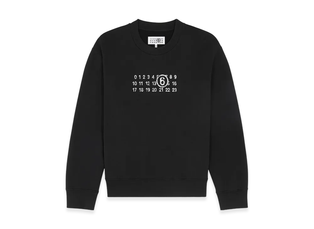 MM6 Maison Margiela Men's Numbering Sweatshirt "Black"