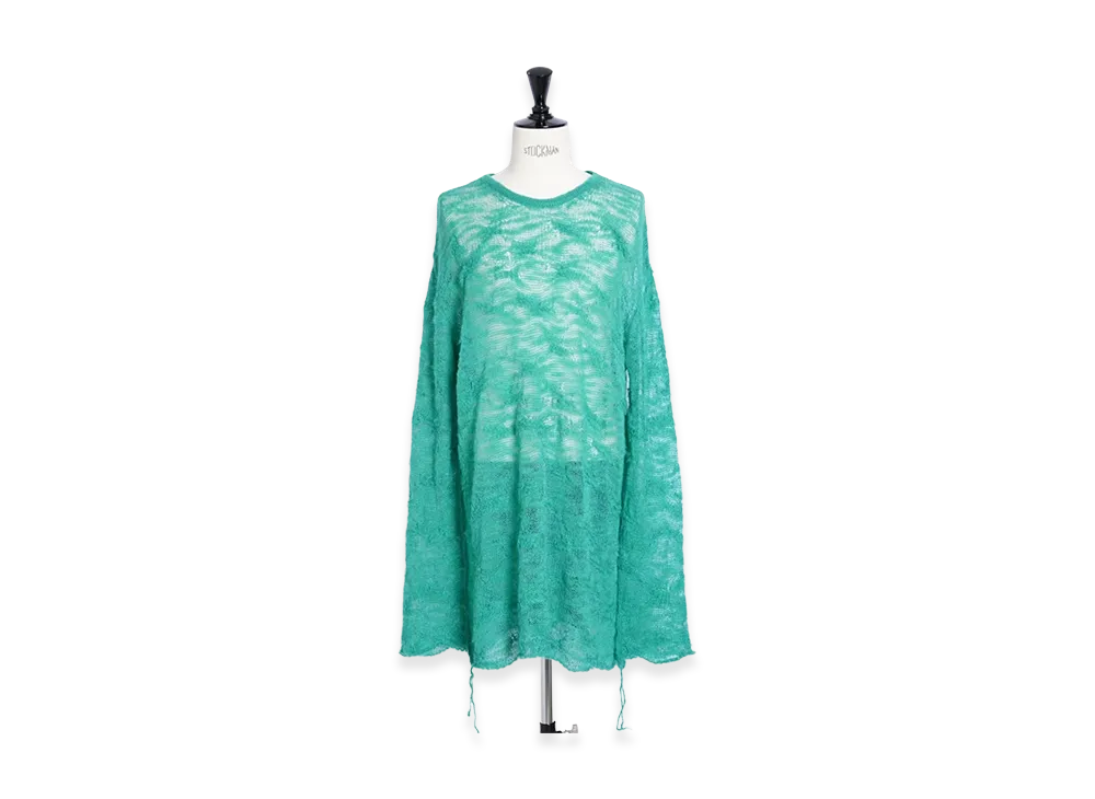 MM6 Maison Margiela See Through Damaged Knit "Green"