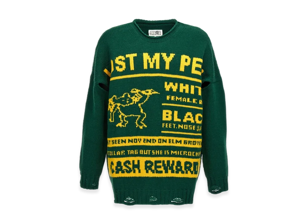MM6 Maison Margiela Graphic Jacquard Wool Knit "Green"