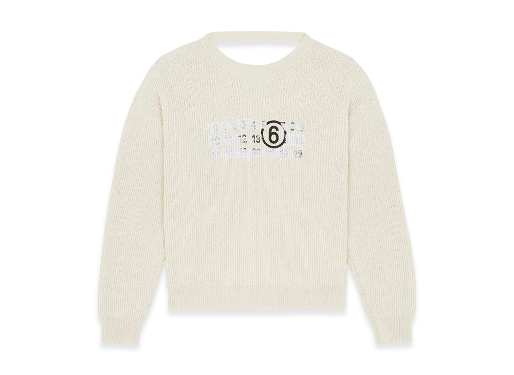 MM6 Maison Margiela Men's Numbering Knit "Cream"