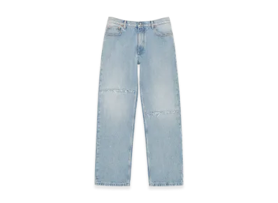 MM6 Maison Margiela Men's Blue Denim Trousers "Light Blue"