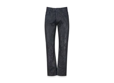 MM6 Maison Margiela Waxed Effect Straight Jeans "Black"