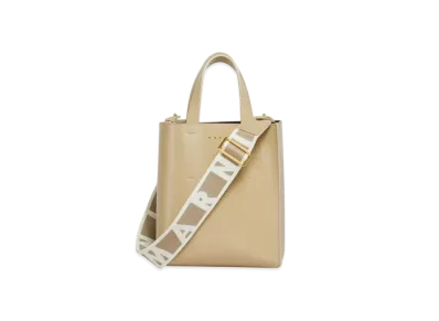 Marni Museo Mini Bag in Leather "Winter Wheat"