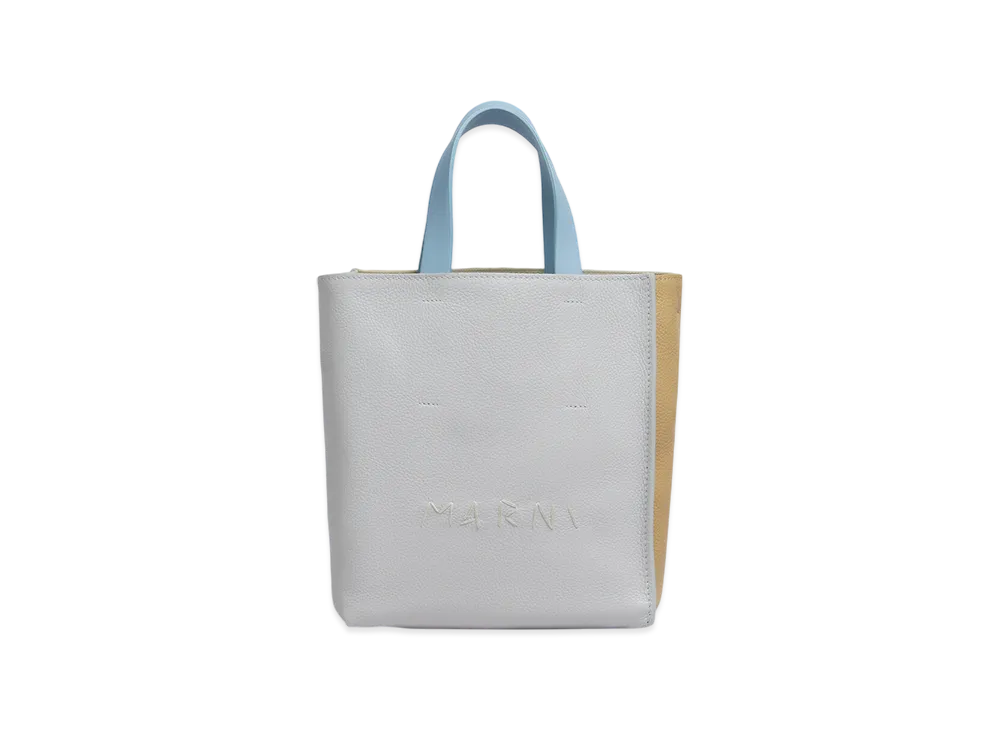 MARNI Museo Soft Mini Bag in Leather with Marni Mending "Sodium/Nomad"