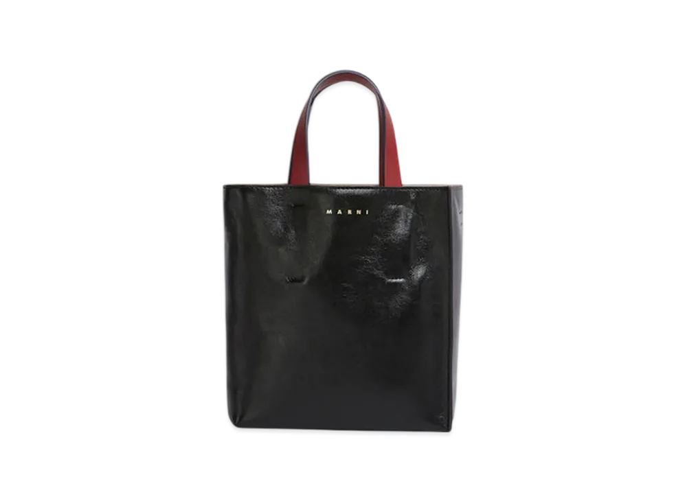 MARNI Museo Soft Mini Bag in Leather "Black/Mercury"