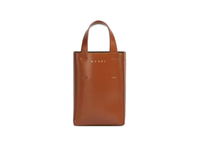 MARNI Leather Museo Nano Bag "Moka"