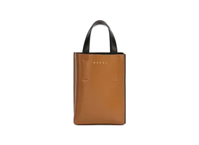 MARNI Museo Nano Bag in Leather "Orange"
