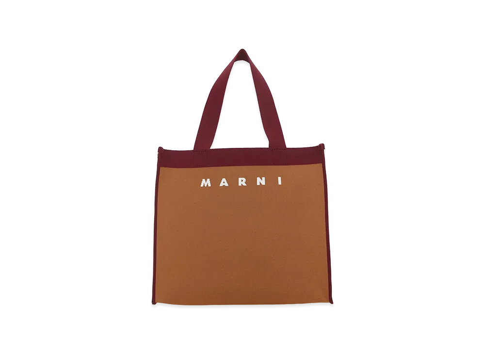 MARNI Women's Two-Tone Fabric Medium Shopping Bag "Multicolor"