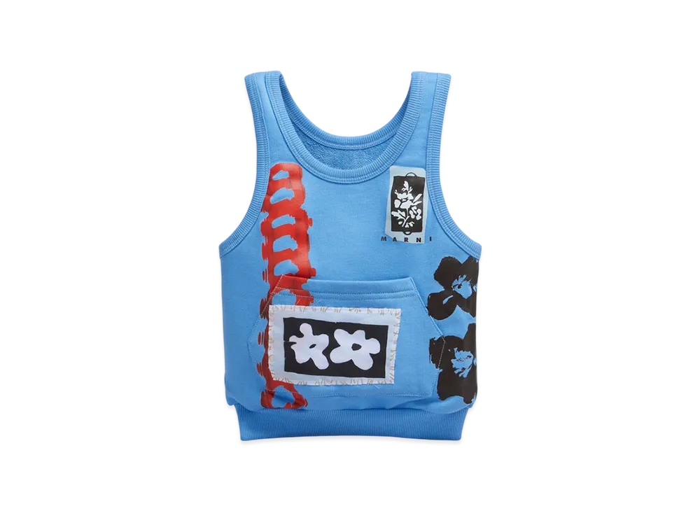 マルニ x オラオルスローン x ソルジャーボーイフレンド スウェットシャツバッグ "イリスブルー" SHMP0150A1P855800B50