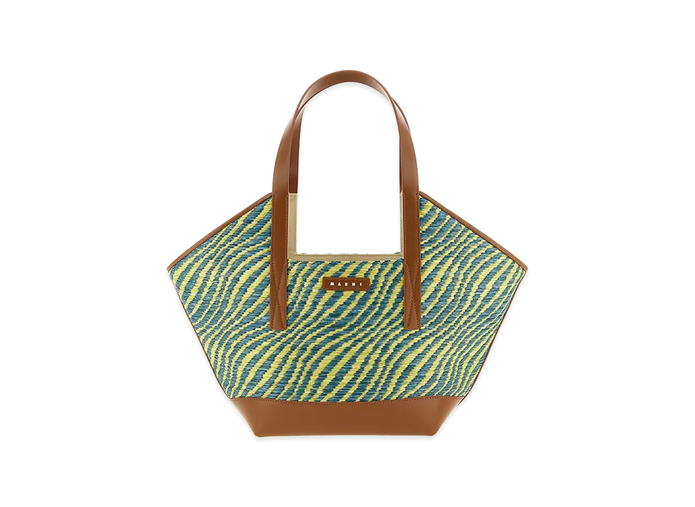 MARNI Women's 'Waves Piccola' Shopping Bag "Green"