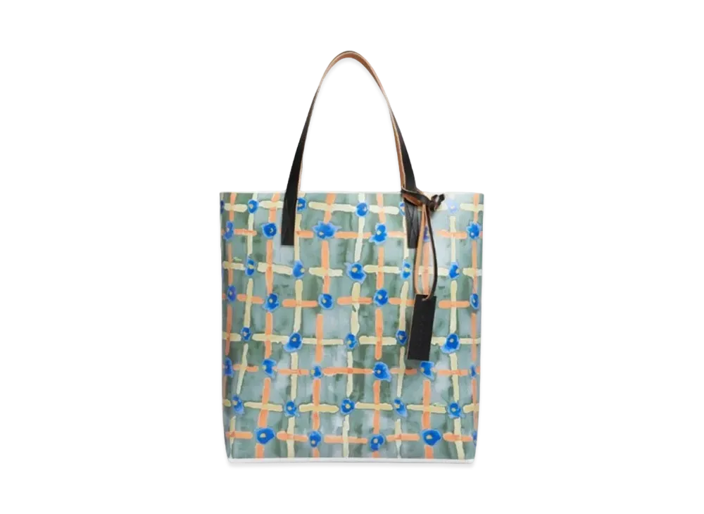 Marni Tote with Saraband Print "Leav Green"