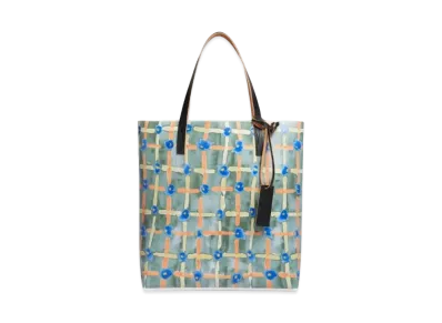 Marni Tote with Saraband Print "Leav Green"