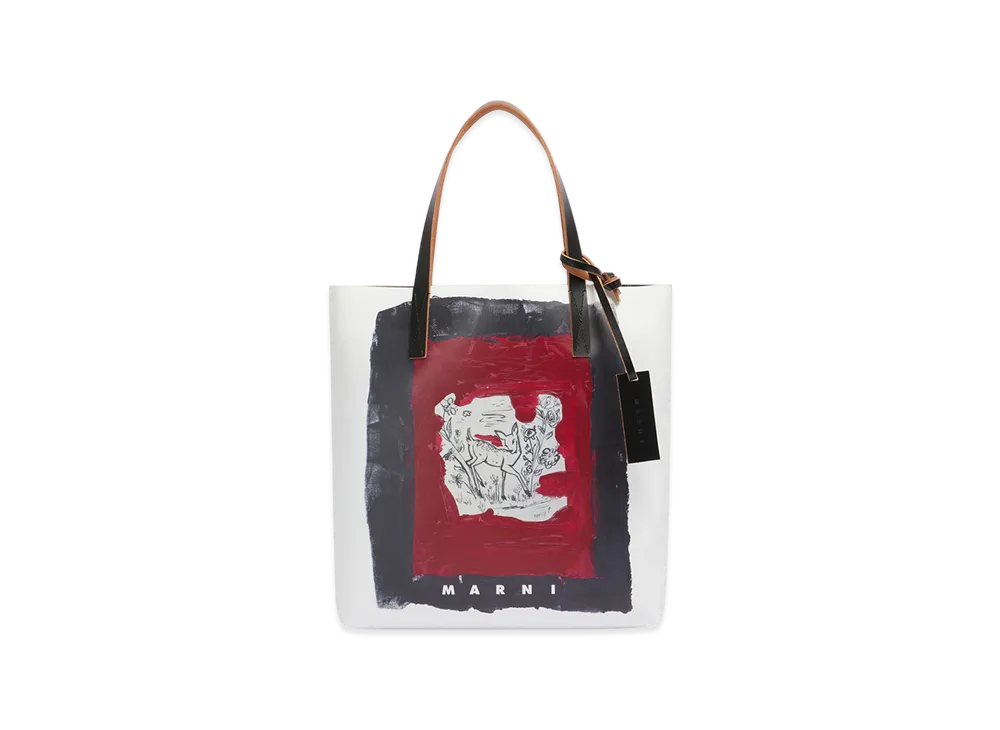 MARNI Tribeca Tote with Fawn Print "MUMQ0022U0P694800R69"