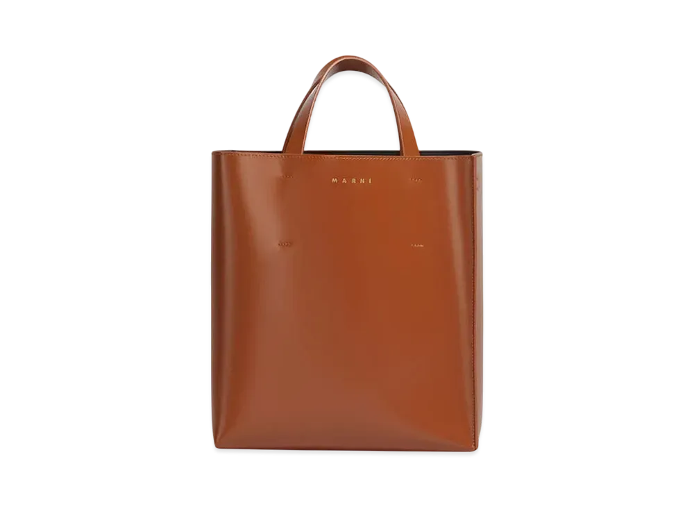 Marni Museo Small Bag in Leather "Mocha"