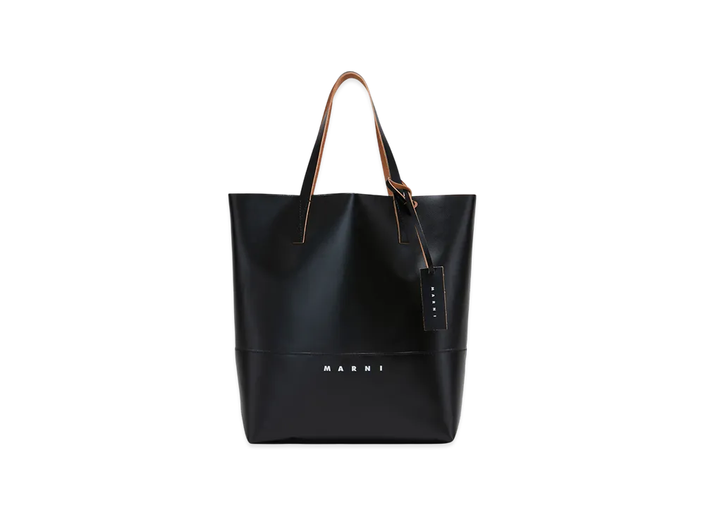 MARNI Open Shopper with Marni Tag "Black"