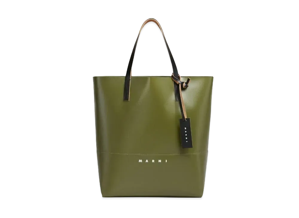 Marni Open Shopper with Marni Tag "Leav Green"