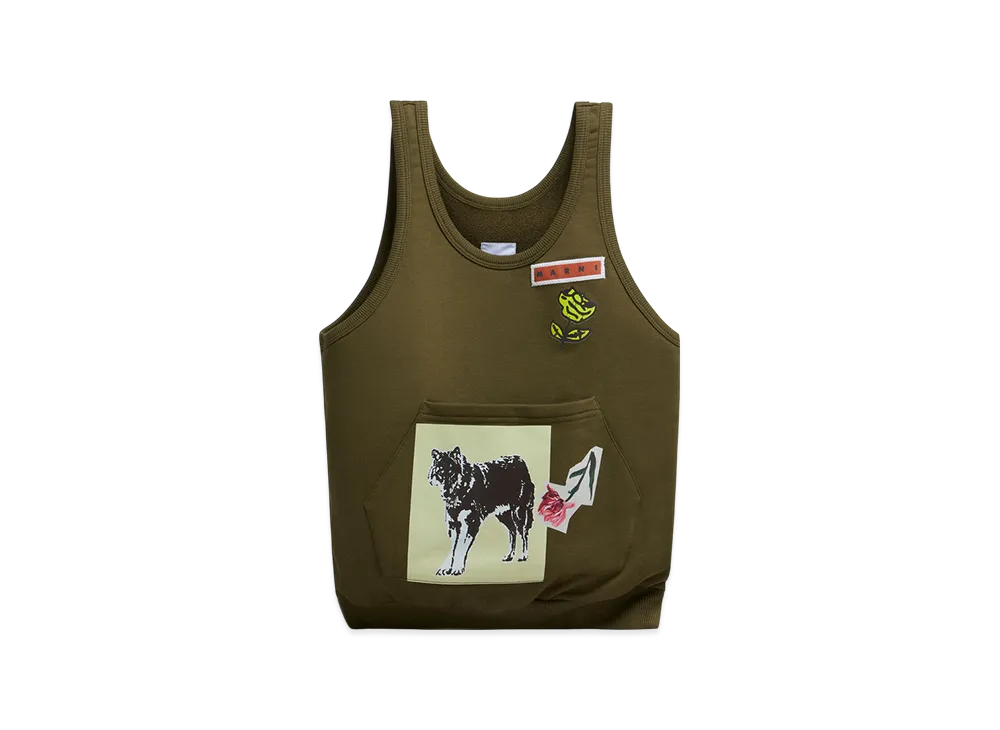 MARNI x Olaolu Slawn x Soldier Boyfriend Small Tank Bag "Deep Sage"