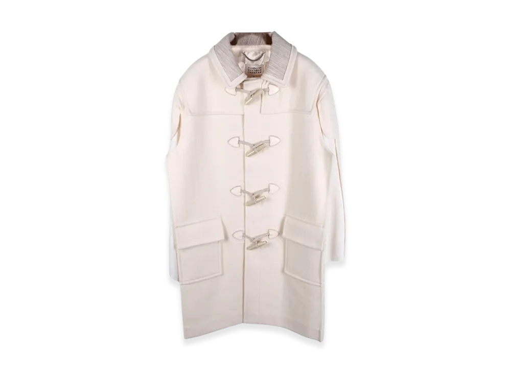 Maison Margiela Women's Wool Cape Coat "Off White"