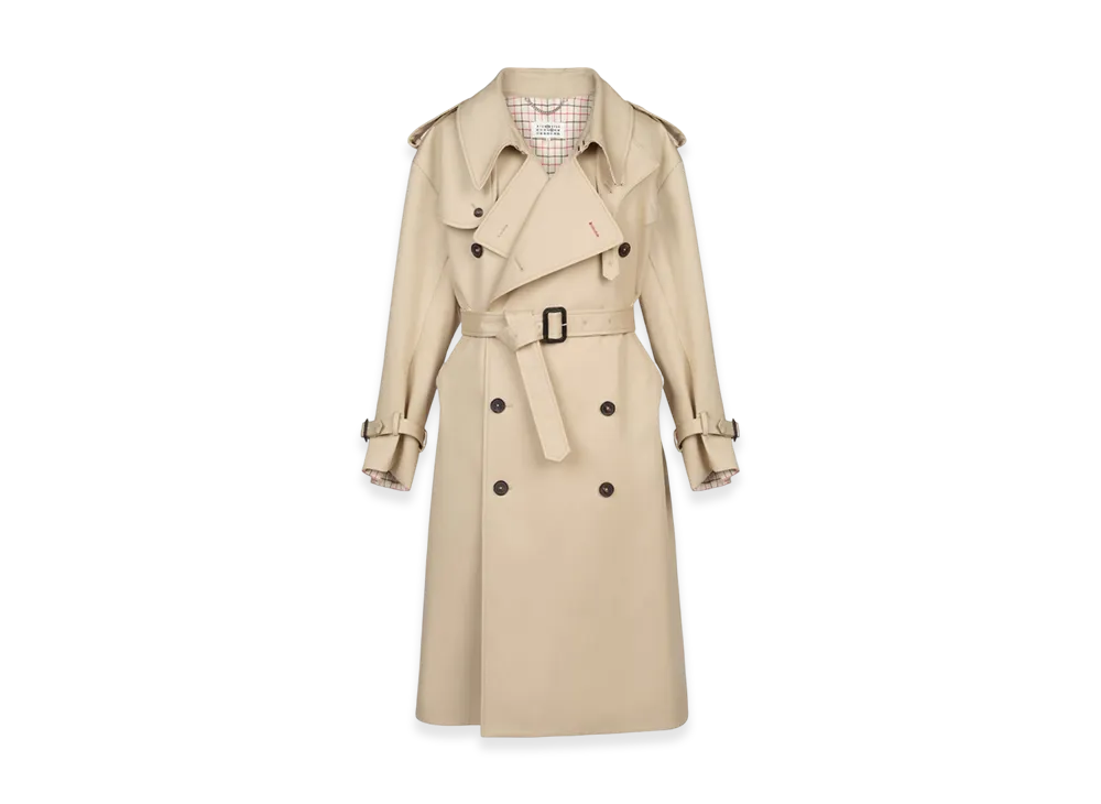Maison Margiela Women's Oversized Cotton Trench Coat "Beige"