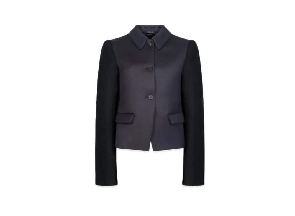 Maison Margiela Spliced Wool Twill Jacket "Navy"