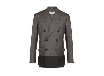 Maison Margiela Spliced Pinstripe Wool Blazer "Gray"